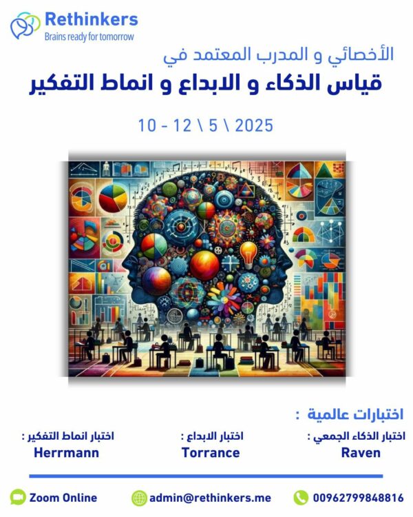 اخصائي ومدرب في “قياس الابداع والذكاء وانماط التفكير”